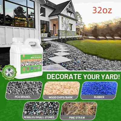 Garden Mulch Glue - 1L - Gravel Rock Landscape Hold Safe for Pets Flower Bed