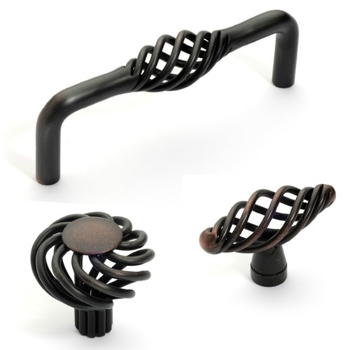 Oil Rubbed Bronze Birdcage Hardware Knobs and Pulls eBay