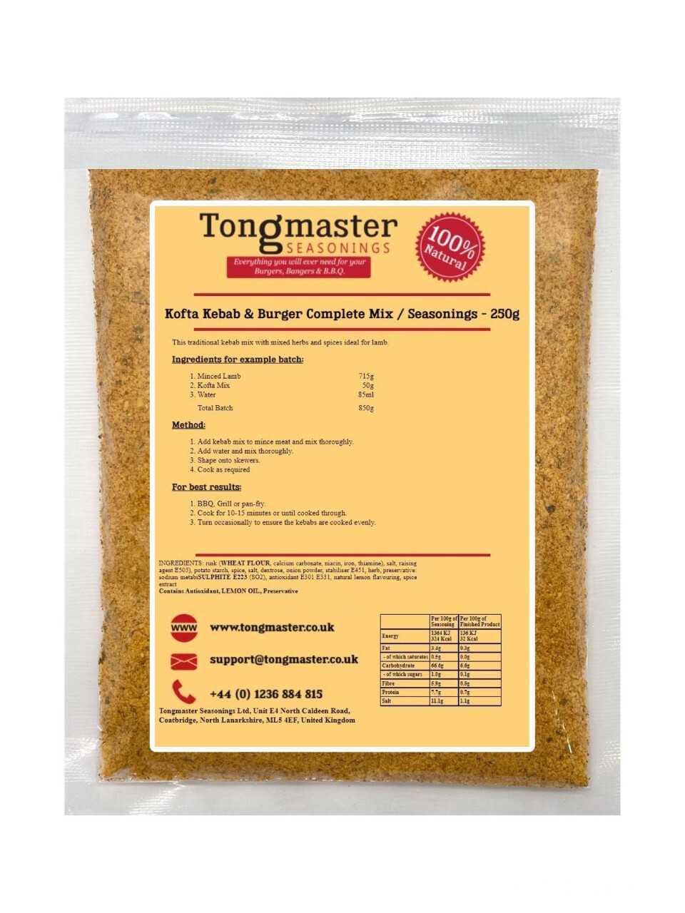 Kofta Kebab & Burger Complete Mix - 250g