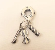 Pandora Love Pasta, Dangle Charm #797435 +FREE Pandora Gift Box +Tag