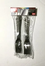 1 SET 12 PC CHEF VALLEY STAINLESS STEEL DINNER FORKS