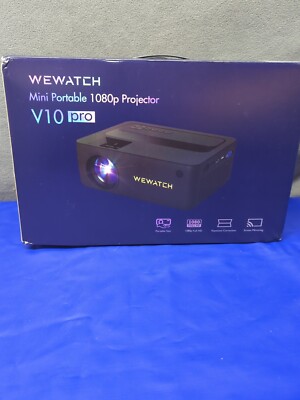 WiFi Bluetooth Projector, WEWATCH Native 1080P Mini Portable Projector, 260''