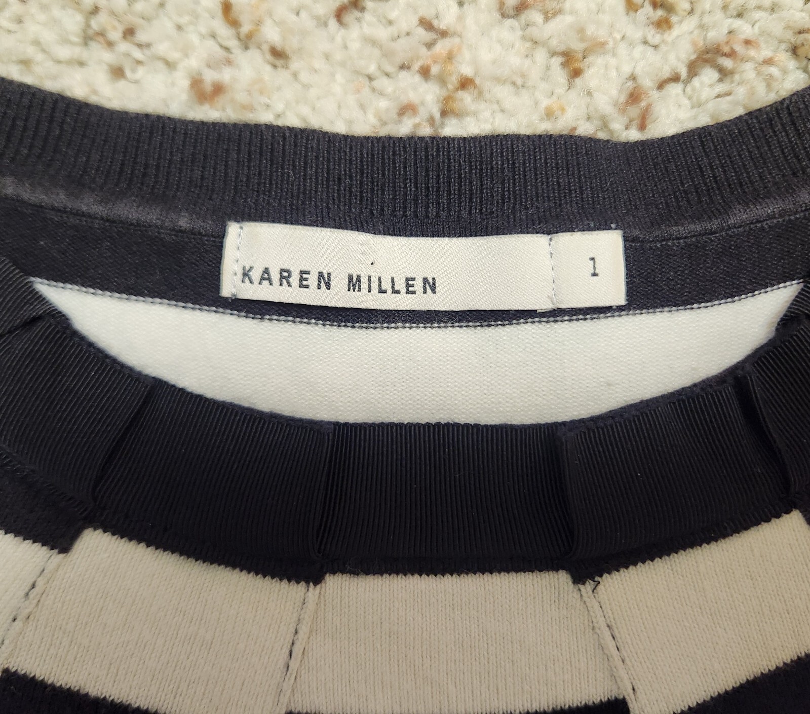 Karen Millen dress S knit multi color stripe - image 7