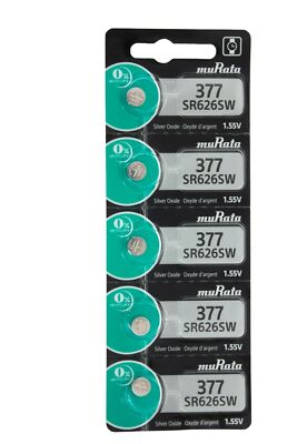 20 Pack Murata 377 Formerly SONY.377 (SR626SW) Silver Oxide Battery  EXP 02/26