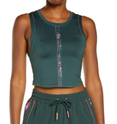 PUMA x Liberty Forever Luxe dryCELL Crop Tank Green NWT $60