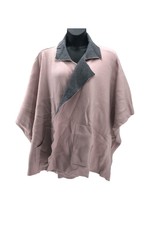 Marlawynne Softknit Poncho Jacket With Pockets Shell Pink