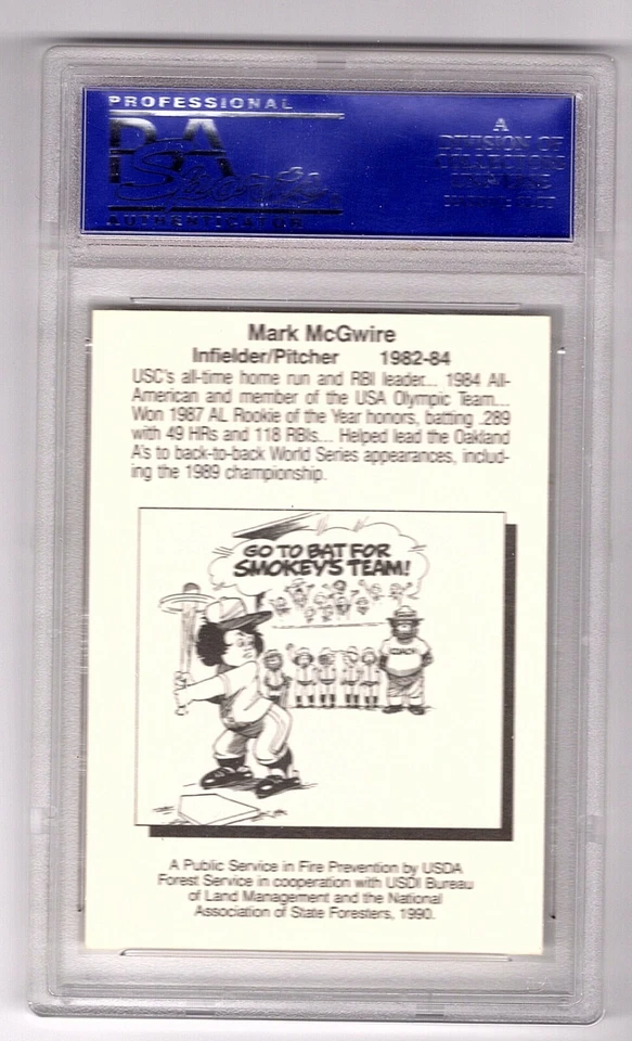 1990 USC Trojans Mark McGwire Graded PSA NM-MT 8 (Read) - Image 2 of 2