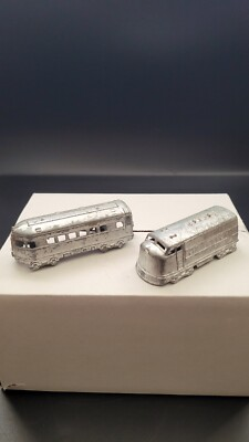 #ad #ad Vintage 1954 Midgetoy Diecast Metal Train and Box Car Set Silver Rockford ILL $10.00