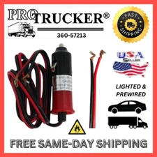 ProTrucker 12 Volt Lighter/Cigarette Plug Lighted & Prewired Power for Truck Car