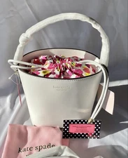 NWT Kate Spade Pippa Small Bucket Bag Optic White PXRUA294