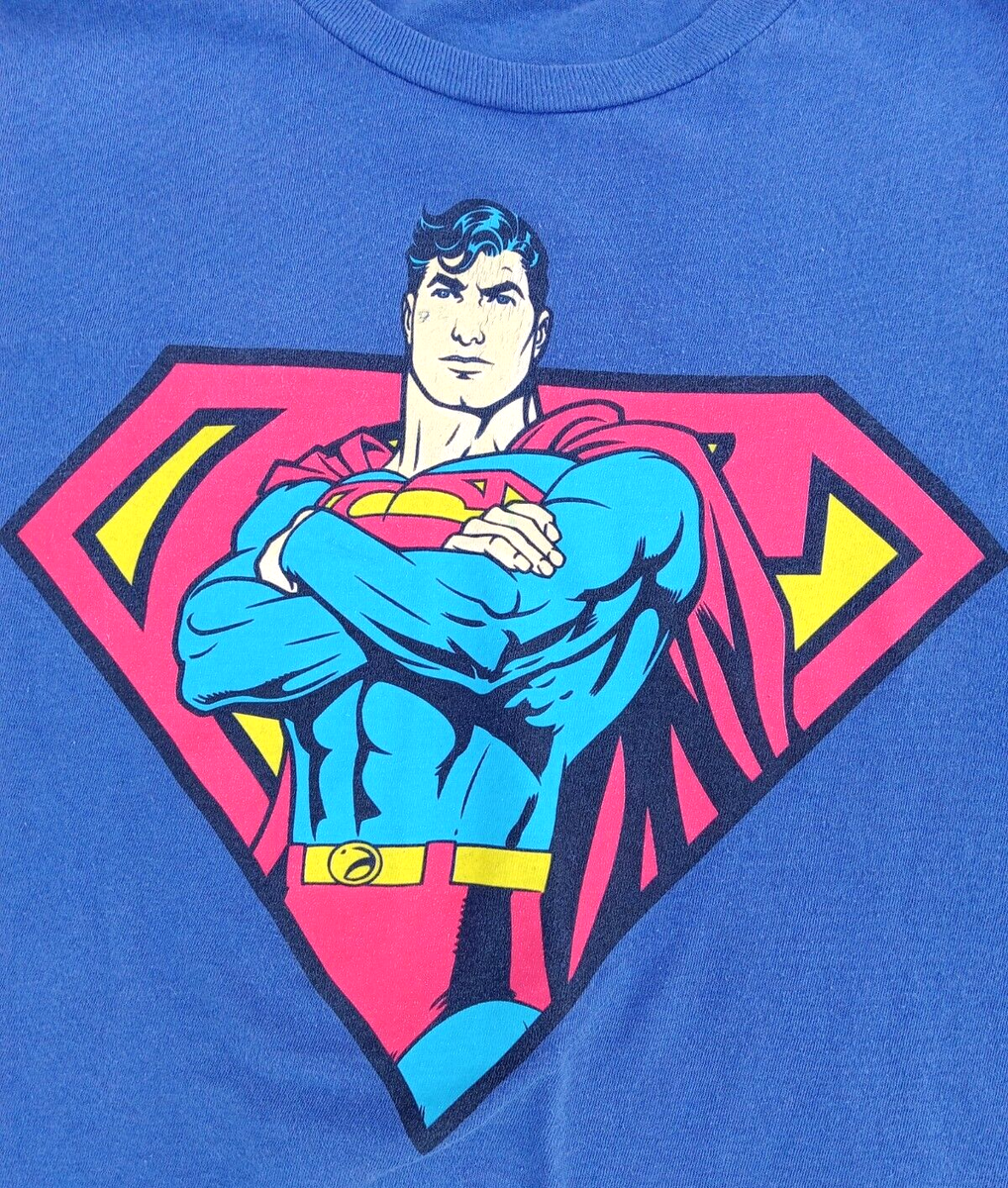 SUPERMAN T shirt mens S Small cool justice league type cartoon graphic 831