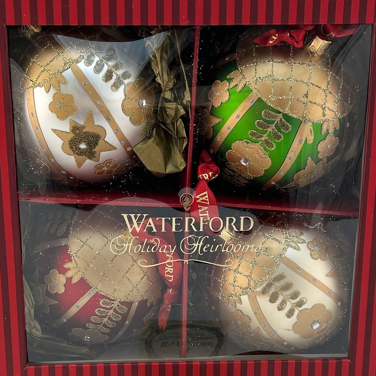 Waterford Crystal Holiday Heirlooms Floral Ball 4