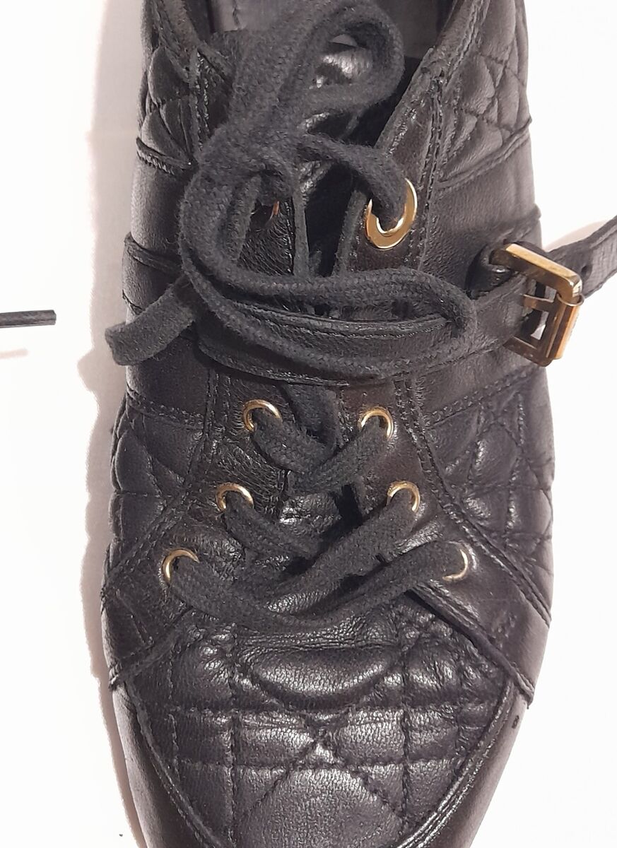 Dior vintage quilted black leather sneakers 37EU | eBay Dior vintage quilted black leather sneakers 37EU | eBay