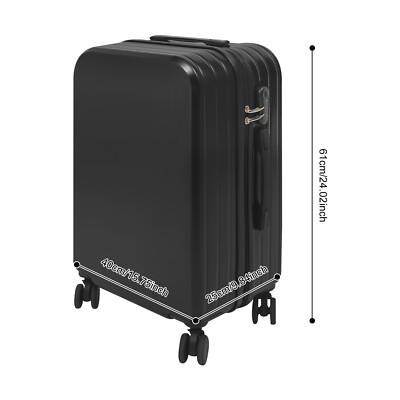 24'' Carry-On Luggage Suitcase Wheels ABS Hard Trolley Case W/USB Port Travel Bag