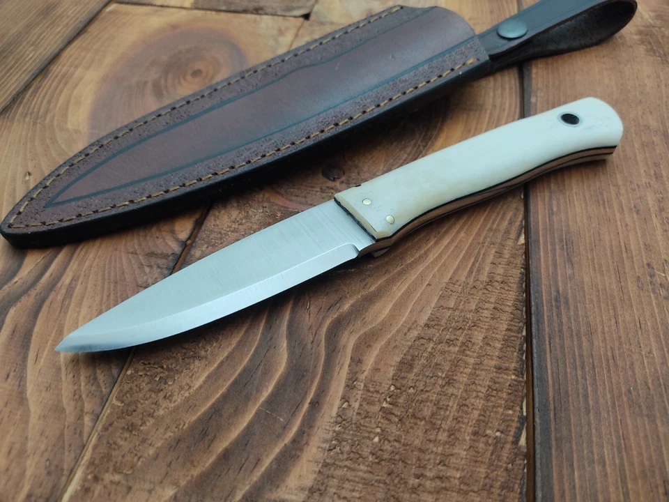 Custom Handmade 1095 Steel Scandi Grind Bushcraft Camping Survival Hunting Knife - Image 3 of 4