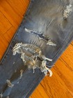 Amiri jeans super repair indigo blue denim pants size 33w slimfit stretch ripped — photo 4