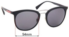 SFx Replacement Sunglass Lenses Fits Prada Sps04s - 54mm Wide