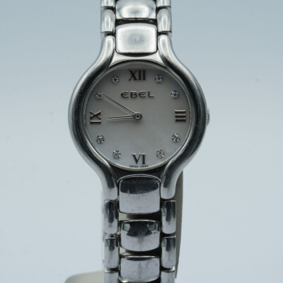 EBEL BELUGA DAMEN UHR QUARZ STAHL MEDIUM 28MM ORIGINAL STAHL BAND 9157421 E270