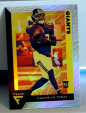 Kadarius Toney Silver Prizm Flux RC FX-14 Kansas City Chiefs Rookie Giants