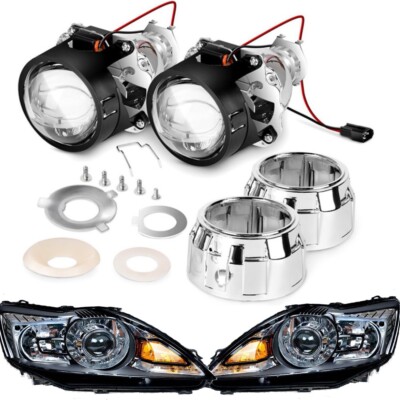 2x 2.5'' Bi Xenon HID Projector Lens LHD Hi-Lo Beam Car Headlight Retrofit for H1
