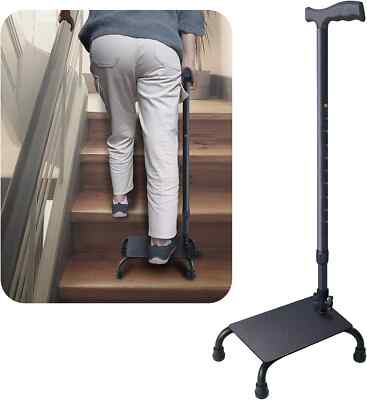 Adjustable Stair Climbing Cane for Seniors - Safe Step Assistant Up to 350 lbs