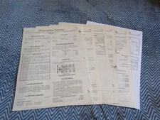1975 CADILLAC CHEVROLET 4 6 V8 FACTORY TUNE UP SPECIFICS SPEC MANUAL SHEETS SET
