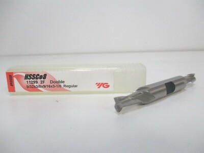 YG-1 (11299) 9/32'' × 3/8'' × 9/16'' × 3 1/8'' OAL HSCo8 RH 2-Flute Square End Mill