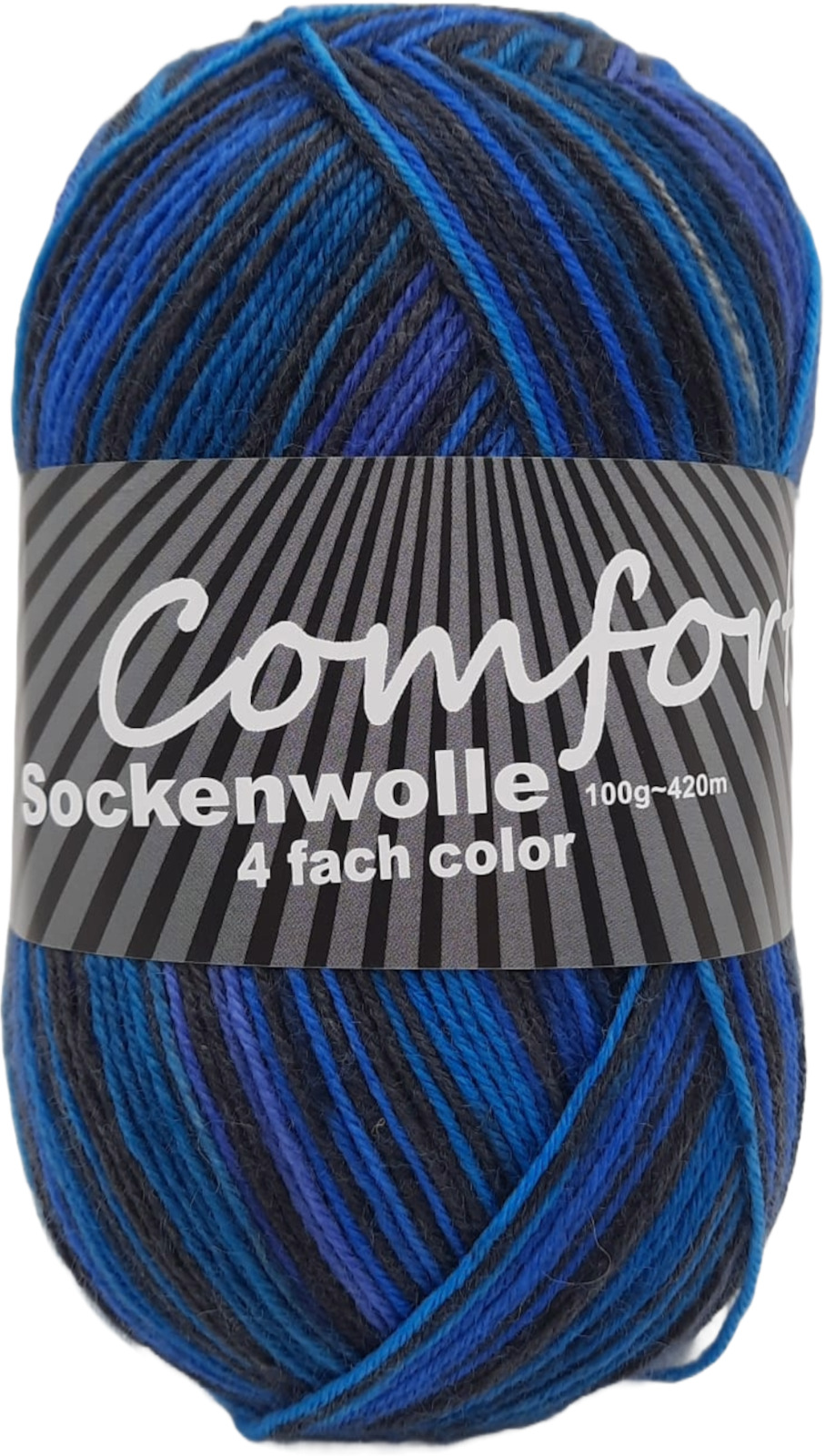 Sockenwolle Strumpfwolle Color 4-fach modische Farben 6x100gr LL420m100gr Kn.