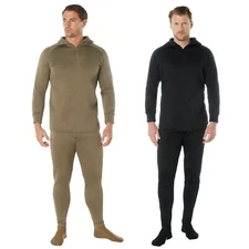 Extreme Cold Weather Long John Underwear W/ Zipper Collar - Super Warm & Durable