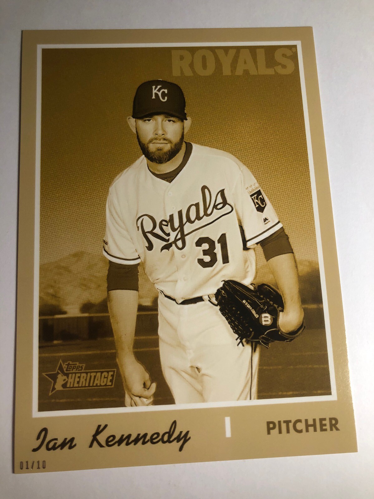 2019 Heritage High Number 5x7 Jumbo Ian Kennedy Royals 654 01/10