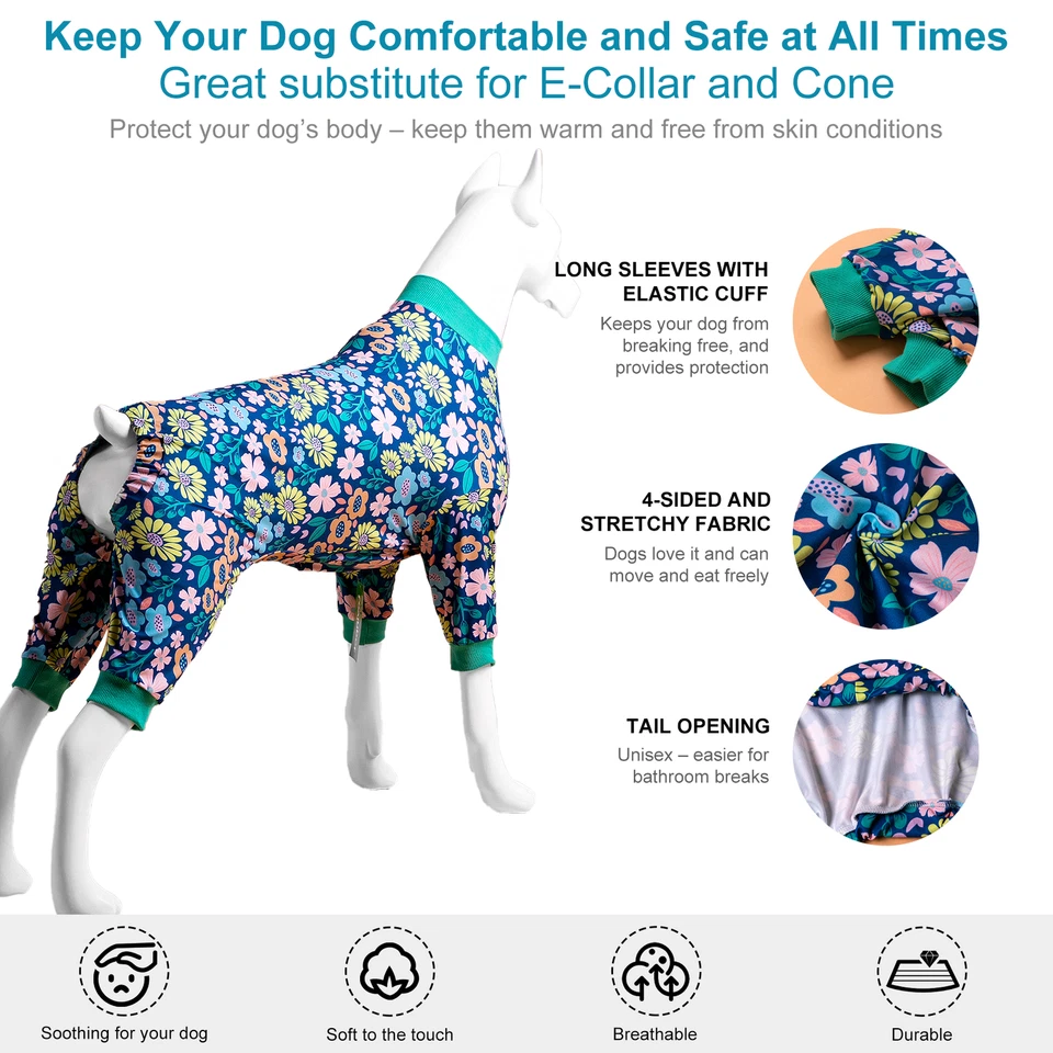 LovinPet Dog Sleepwear Warm Fabric Post-Surgery Recovery Summer for Large Breeds - Image 4 of 4