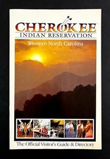 1993 Cherokee Native American Indian Reservation NC Vintage Travel Tourist Guide