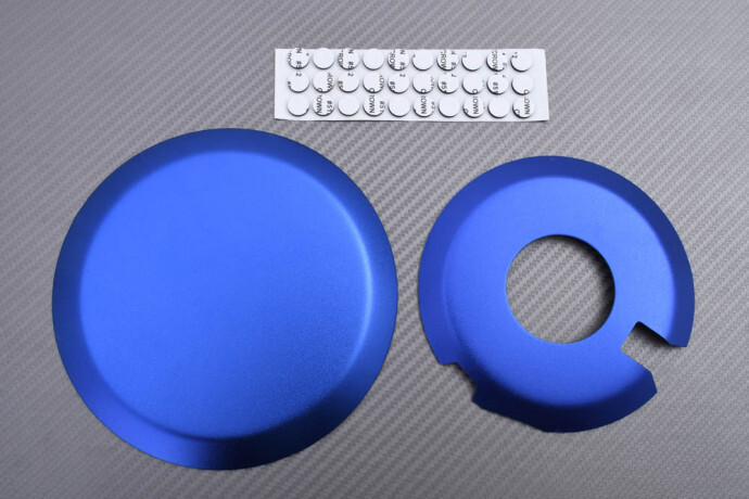 Cache crash moteur bleu en aluminium pour moto Suzuki DRZ 400 WVB8