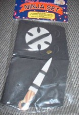 NINJA Cuffs  Weapons SET Costume Accessories NEW Knife PAIR 2 OS