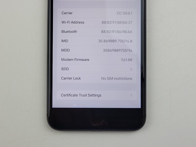 Apple iPhone 8 Plus (A1864) 128GB - Space Gray (Unlocked) - SMALL