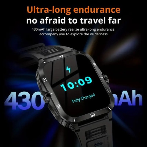 Reloj inteligente para hombres relojes de fitness 3 ATM llamadas inalámbricas reloj inteligente para hombres para Android - Imagen 8 de 22