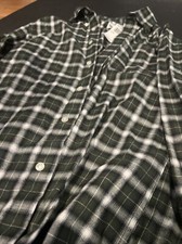 TIMBERLAND Slim-Fit Green Plaid Button-Up Long Sleeve Shirt Men's Medium