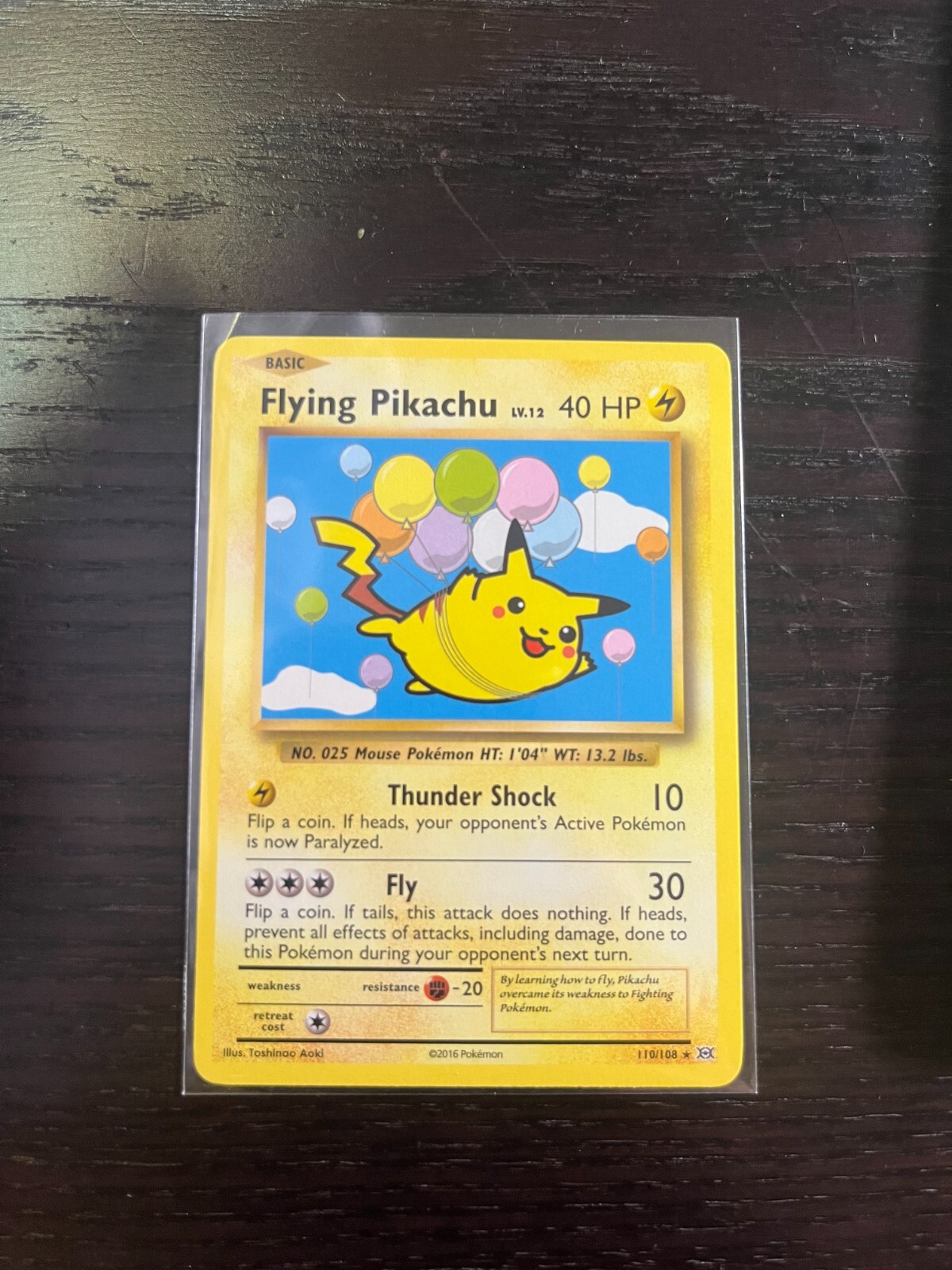 Flying Pikachu 110/108 Secret Rare Pokemon XY Evolutions NM