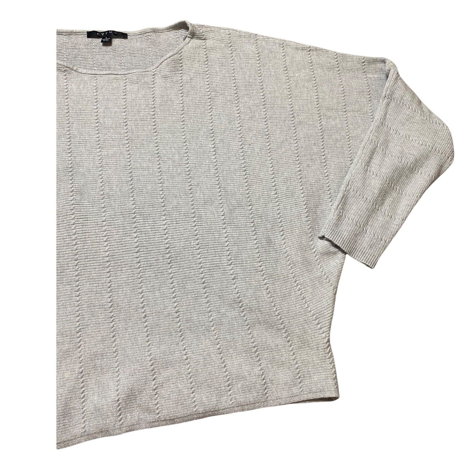 Cyrus Women L Sweater Gray Long Sleeve Pullover - image 4