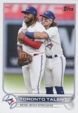 2022 Topps Baseball #381 Toronto Talent/Bo Bichette/Vladimir Guerrero Jr.
