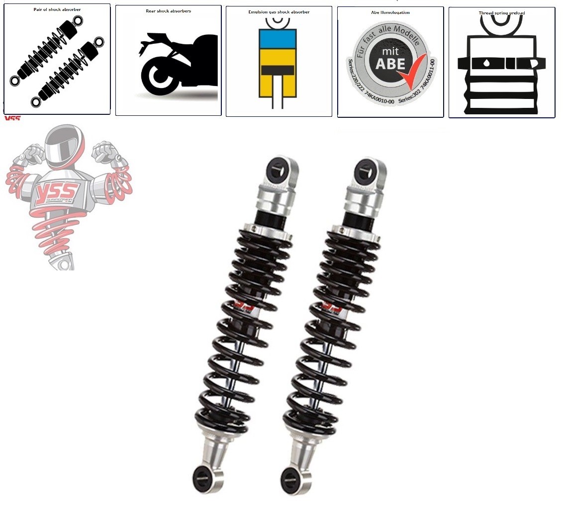 Amortisseur arrière YSS réglable pour moto Honda CBX 650 E NightHawk 1983