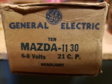 NORS GENERAL ELECTRIC MAZDA 1130 LIGHT BULB 6-8 VOLT/21 C.P. (10)