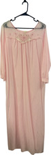 Vintage Loungewear Polyester Floral Pink Nightgown Women s Size M/L