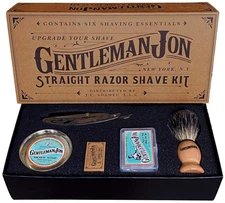 Gentleman Jon Straight Razor Shaving Kit - Vintage Wet Shave Grooming Set, Inclu