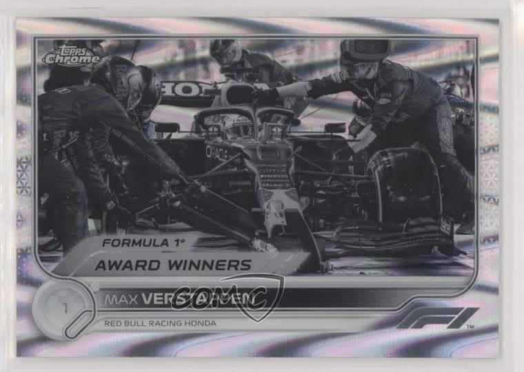 2022 Topps Chrome Formula 1 Black & White RayWave Refractor Max Verstappen 5ya