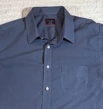 UNTUCKit Marcasin WF Wrinkle Free Blue Micro Check Shirt Size XL