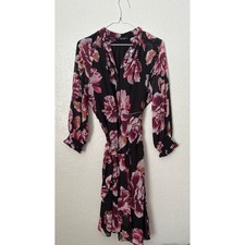 eShakti Floral Long Sleeve Button Front Dress Preppy Coquette Garden Wedding 4