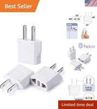 Versatile 3 Pack to US Plug Adapters - Perfect for International Travel