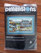 Vintage 1989 Dimensions Needlepoint Nantucket Breeze 20" X 12" Sealed