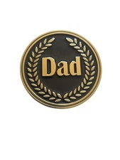 Batesville “Dad” Medallion Magnetic Life -Stories Black /Brass Magnetic Funeral